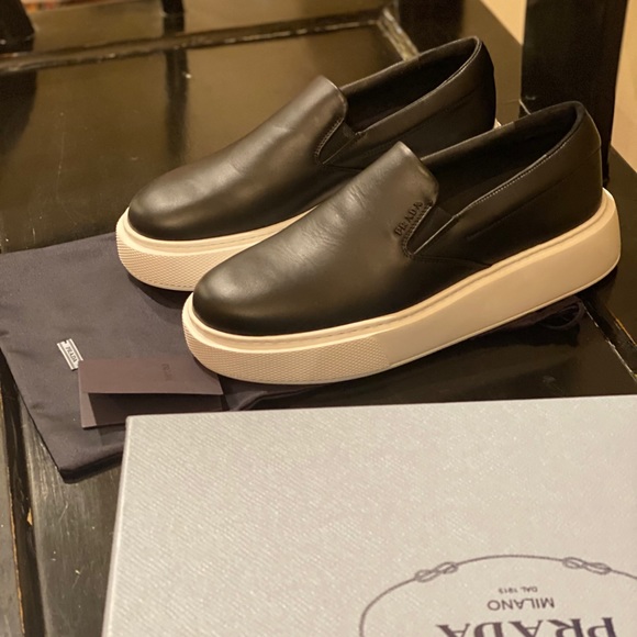 ❌SOLD❌ Authentic Prada 45mm Leather Sneakers (NWT) - Picture 2 of 12